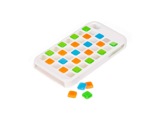 Чехол X-doria Cubit Case для Apple iPhone 4/4S (белый/мозайка)