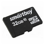 Флеш-карта SmartBuy microSDHC (32Gb, microSD, Class 10, SD-адаптер)
