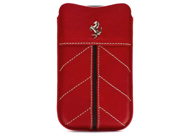 Чехол Ferrari California Sleeve универсальный (красный, кожаный, размер 4-5
