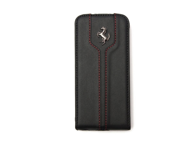 Чехол Ferrari Montecarlo Flapcase для Apple iPhone 5C (черный, кожаный)