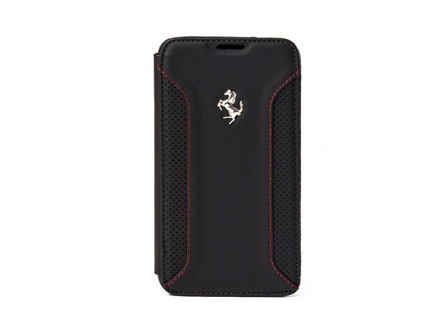 Чехол Ferrari F-12 Flapcase Booktype для Samsung Galaxy S5 SM-G900 (черный, кожаный)