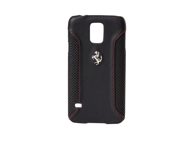 Чехол Ferrari F-12 Hardcase для Samsung Galaxy S5 SM-G900 (черный, кожаный)