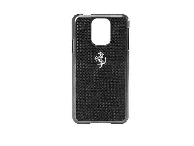 Чехол Ferrari GT Carbon Hardcase для Samsung Galaxy S5 SM-G900 (черный, пластиковый)