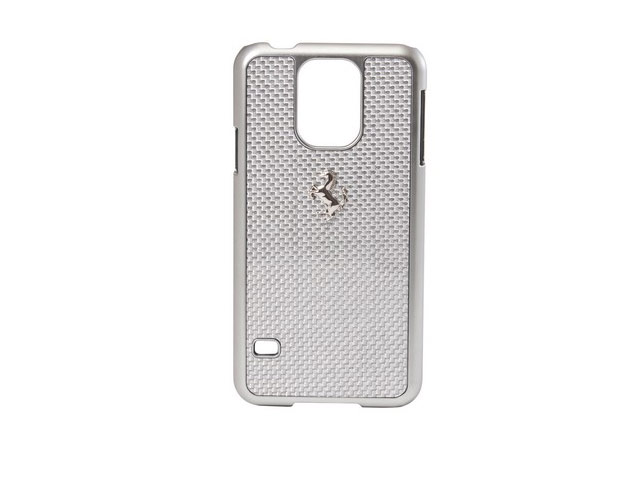 Чехол Ferrari GT Carbon Hardcase для Samsung Galaxy S5 SM-G900 (серый, пластиковый)