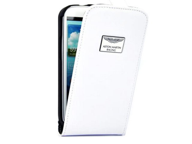 Чехол Aston Martin Luxury Folio case для Samsung Galaxy S3 i9300 (белый, кожаный)