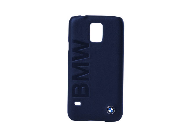 Чехол BMW Real Leather Hardcase для Samsung Galaxy S5 SM-G900 (темно-синий, кожаный)