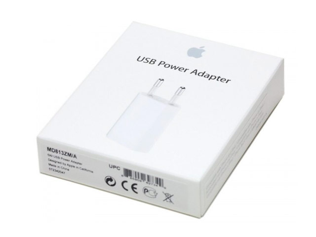 Зарядное устройство Apple USB Power Adapter универсальное (сетевое, 1A, 5W, белое)