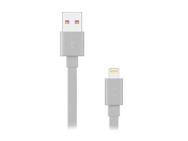 USB-кабель candywirez flat lightning сable (серый, 1.5 м, Lightning, MFi)