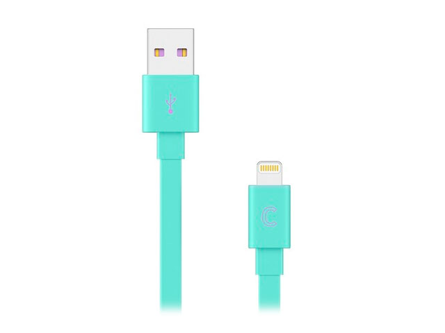 USB-кабель candywirez flat lightning сable (голубой, 1.5 м, Lightning, MFi)