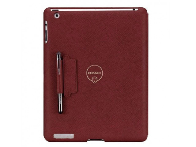 Чехол Ozaki iCoat Notebook для Apple new iPad/iPad 2 (красный, кожанный)