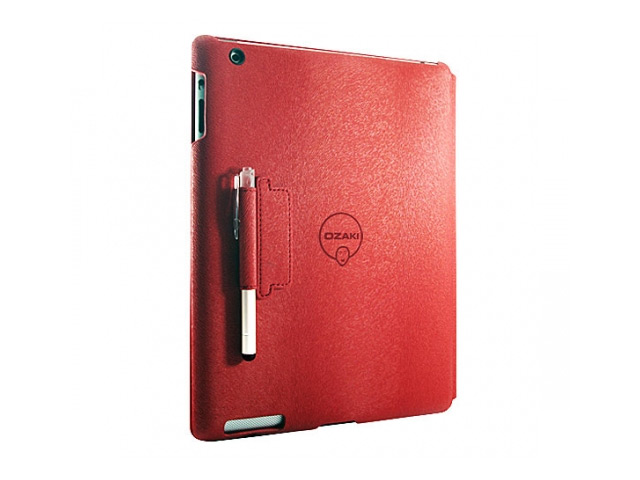 Чехол Ozaki iCoat Notebook для Apple new iPad/iPad 2 (красный, кожанный)