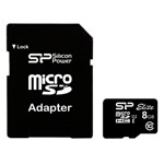 Флеш-карта Silicon Power microSDHC Elite (8Gb, microSD, Class 10, UHS-I, SD-адаптер)