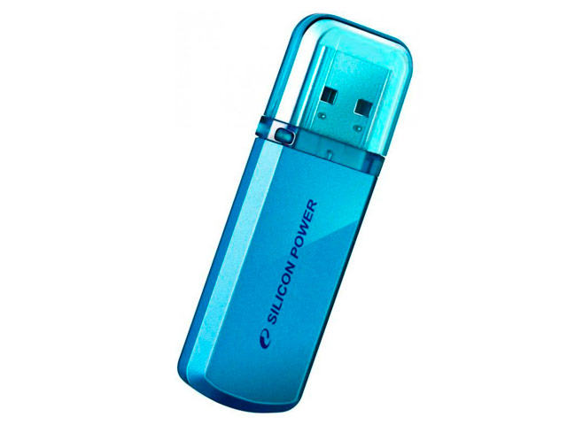 Флеш-карта Silicon Power USB Helios 101 (8Gb, USB 2.0, синяя)