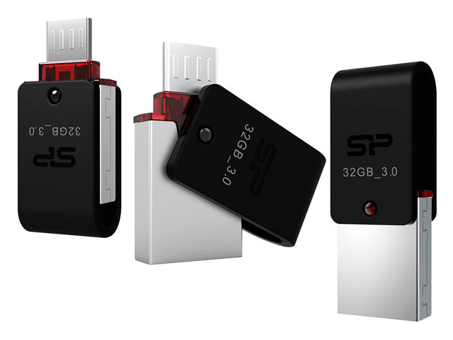 Флеш-карта Silicon Power USB Mobile X31 (8Gb, USB 3.0, OTG, черная)