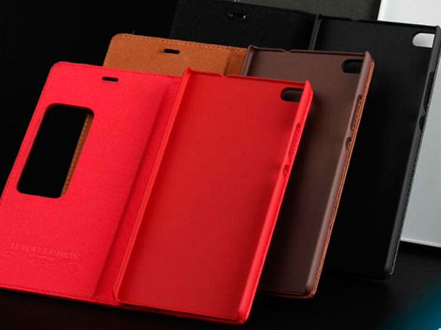 Чехол Yotrix FlipView case для Huawei P8 (коричневый, кожаный)