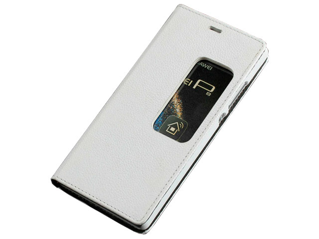 Чехол Yotrix FlipView case для Huawei P8 (белый, кожаный)