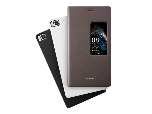 Чехол Huawei Folio case для Huawei P8 (черный, кожаный)