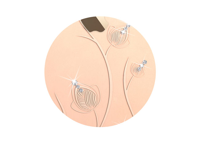 Чехол Vouni Crystal Blossom для Apple iPhone 6/6S (Champagne Gold, пластиковый)