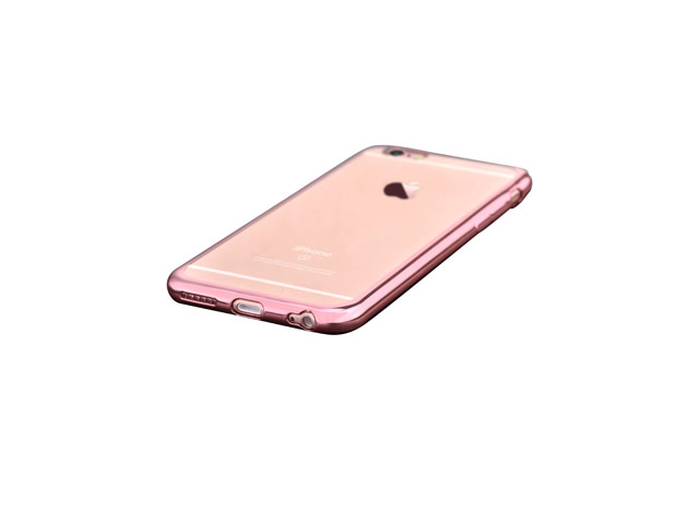 Чехол Devia Glitter Soft case для Apple iPhone 6/6S (Rose Gold, гелевый)