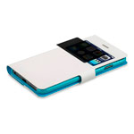 Чехол RGBMIX X-Fitted Bi-Color для Apple iPhone 6/6S (белый/голубой, кожаный)