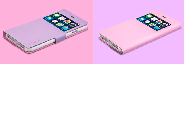 Чехол RGBMIX X-Fitted Bi-Color для Apple iPhone 6/6S (сиреневый/розовый, кожаный)