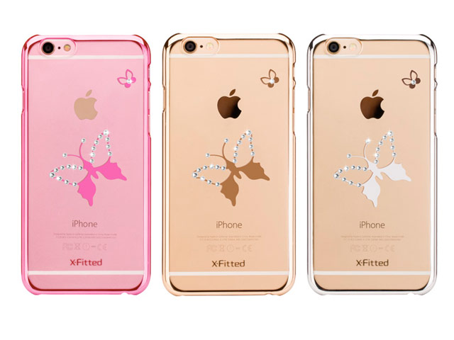 Чехол RGBMIX X-Fitted Classic Butterfly для Apple iPhone 6/6S (золотистый, пластиковый)