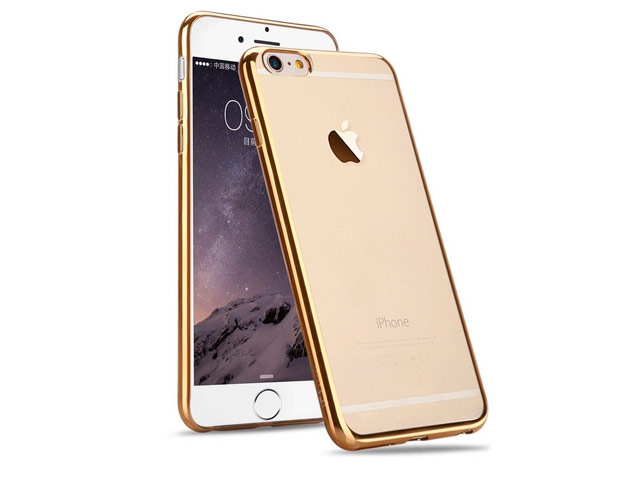 Чехол RGBMIX X-Fitted Full Protection для Apple iPhone 6/6S (Champagne Gold, гелевый)