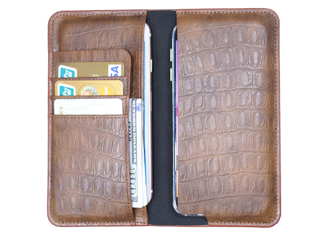 Кошелек Just Must Croco Wallet Collection (коричневый, кожаный, валютник, размер M)