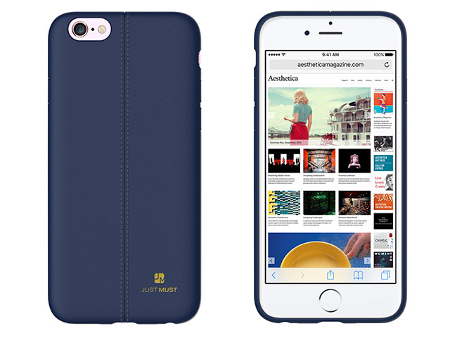 Чехол Just Must Ratio I Collection для Apple iPhone 6/6S (синий, кожаный)