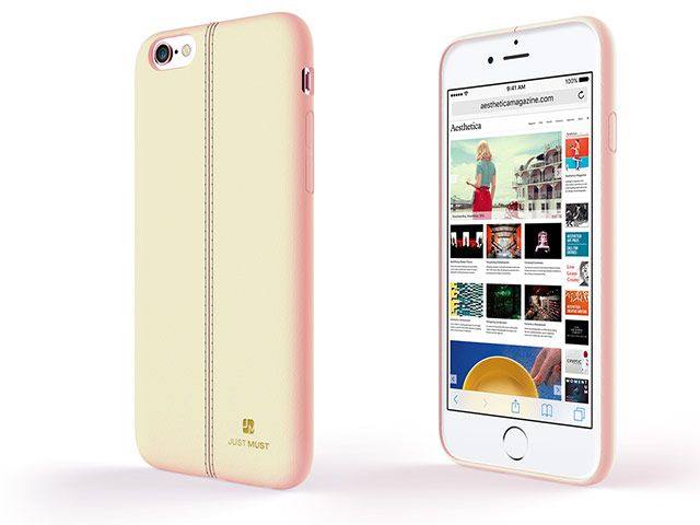 Чехол Just Must Ratio I Collection для Apple iPhone 6/6S (золотистый, кожаный)