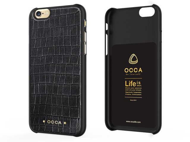 Чехол Occa Skin Collection для Apple iPhone 6/6S (черный, кожаный)