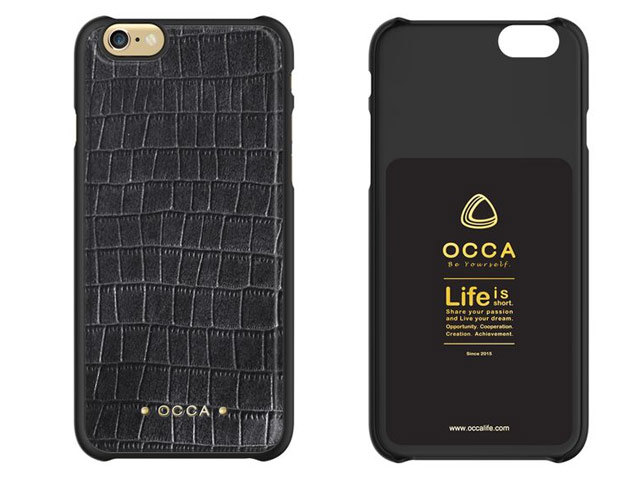 Чехол Occa Skin Collection для Apple iPhone 6/6S (черный, кожаный)