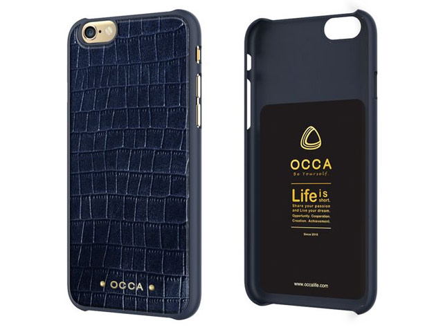 Чехол Occa Skin Collection для Apple iPhone 6/6S (синий, кожаный)