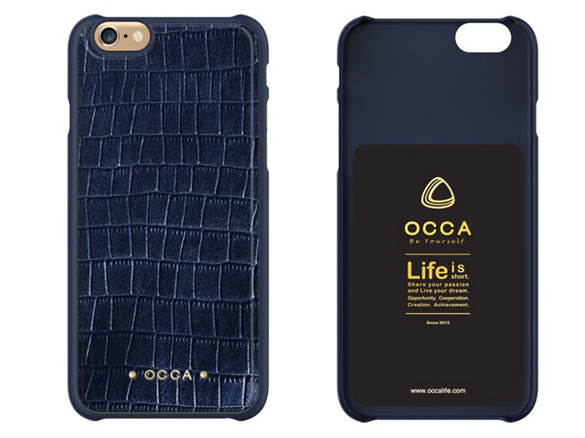 Чехол Occa Skin Collection для Apple iPhone 6/6S (синий, кожаный)