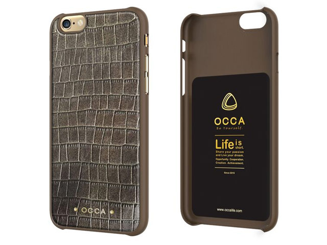 Чехол Occa Skin Collection для Apple iPhone 6/6S (коричневый, кожаный)