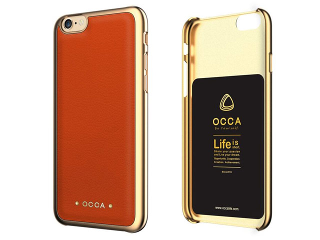 Чехол Occa Absolute Collection для Apple iPhone 6/6S (оранжевый, кожаный)
