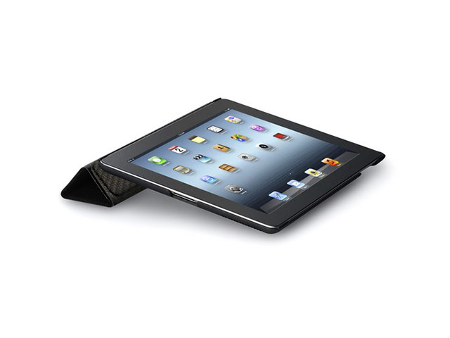 Чехол Cooler Master Wake Up Folio для Apple iPad 2/new iPad (черный, карбон, стилус)