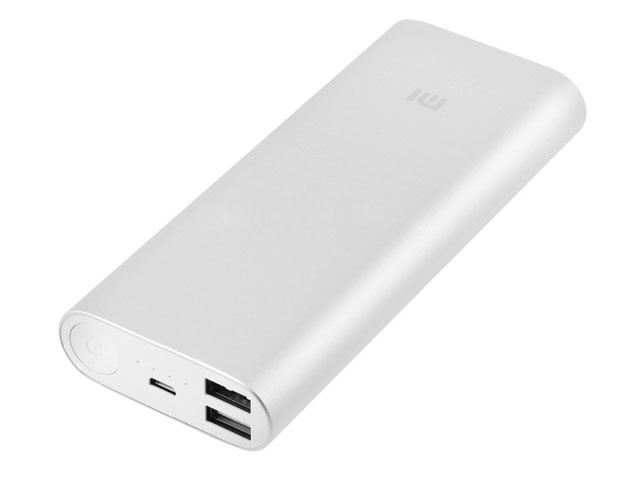 Внешняя батарея Xiaomi Mi Power Bank универсальная (16000 mAh, серебистая, алюминиевая)