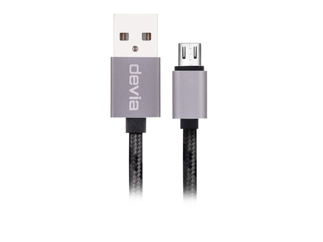 USB-кабель Devia Fashion Cable универсальный (microUSB, 1.5 метра, серый)