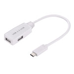 USB-хаб Devia Fluency универсальный (USB Type C, 3 USB-порта, белый)