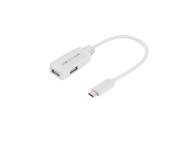 USB-хаб Devia Fluency универсальный (USB Type C, 3 USB-порта, белый)