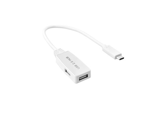 USB-хаб Devia Fluency универсальный (USB Type C, 3 USB-порта, белый)