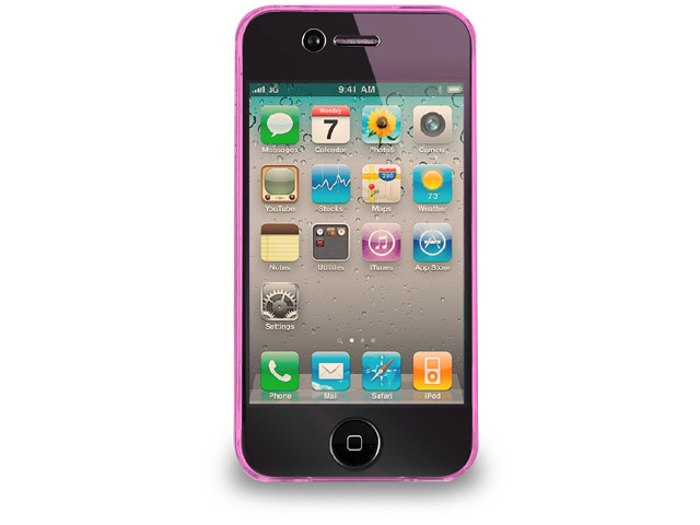 Чехол X-doria Defense 360 для Apple iPhone 4/4S (розовый, полупрозрачный)