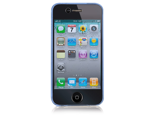Чехол X-doria Defense 360 для Apple iPhone 4/4S (голубой, полупрозрачный)