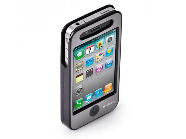 Чехол X-doria Business Mixed Leather Case для Apple iPhone 4/4S (черный, кожанный)