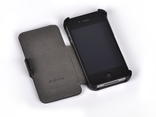 Чехол X-doria Business Leather Case для Apple iPhone 4/4S (черный, кожанный)