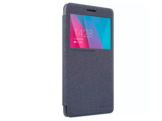 Чехол Nillkin Sparkle Leather Case для Huawei Honor 5X (темно-серый, винилискожа)