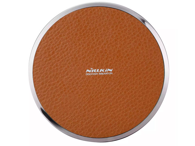 Беспроводное зарядное устройство Nillkin Magic Disk III (коричневое, кожаное, стандарт QI)