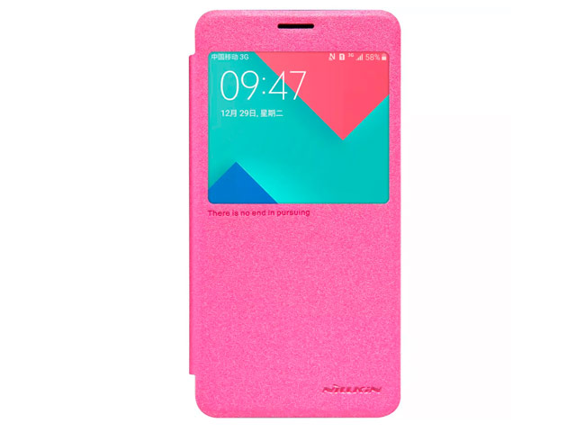 Чехол Nillkin Sparkle Leather Case для Samsung Galaxy A7 A710F (розовый, винилискожа)
