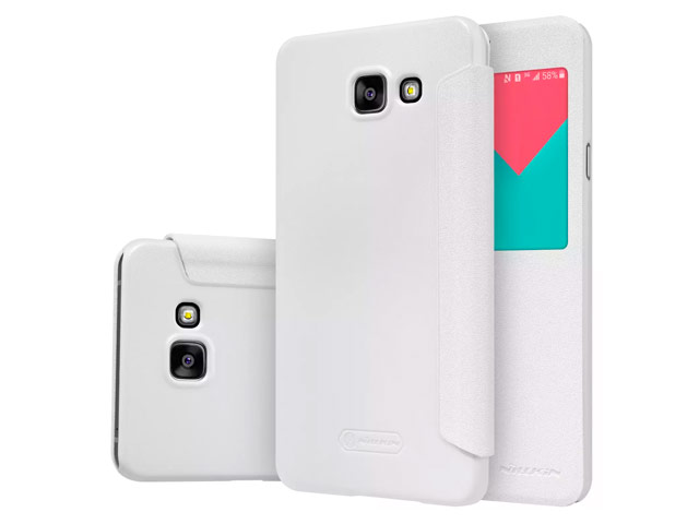 Чехол Nillkin Sparkle Leather Case для Samsung Galaxy A7 A710F (белый, винилискожа)
